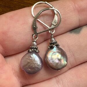 Freshwater Tahitian Baroque Pearl Earrings